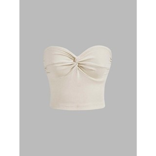 (NÊN MUA LÙI 1 SIZE SO VỚI THƯỜNG MẶC - SẴN SHIP - SHEIN) LYN TOP - Áo ống croptop thun gân xoắn ngực nhiều màu y2k