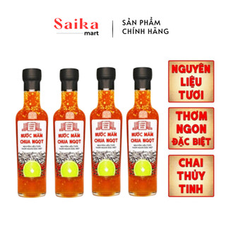  Mắm Ớt Tỏi Chua Ngọt pha sẵn Làng Chài Xưa, nguyên liệu tươi, chai thủy tinh 300g
