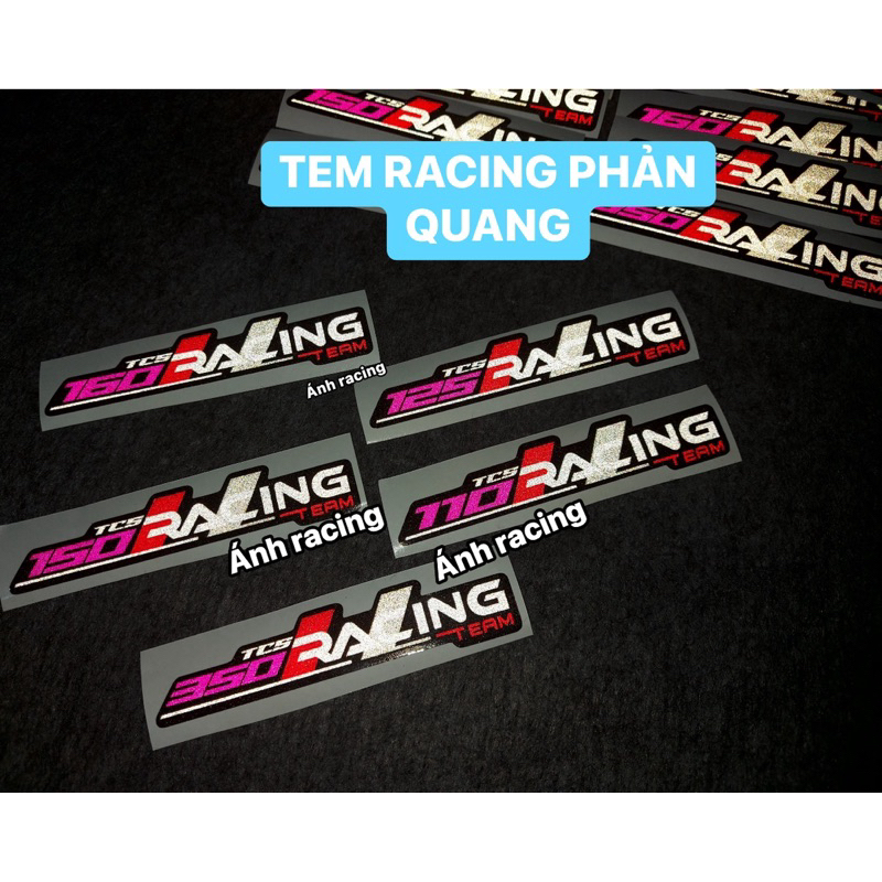 (1 miếng) TEM RACING PHẢN QUANG