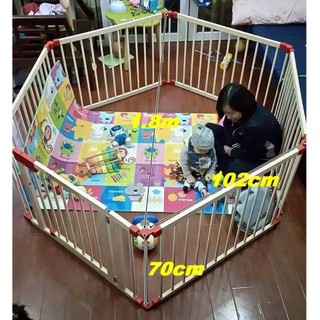 Cũi 5d Playpen rào chắn bé 6 cánh