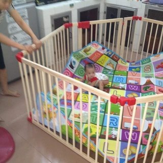Cũi 5d Playpen rào chắn bé 6 cánh