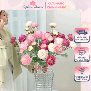 Hoa Mao Lương Sephera Flower 3 Bông 52cm Trang Trí Lọ Hoa Để Bàn - Giả Decor Phòng Khách, Sự Kiện