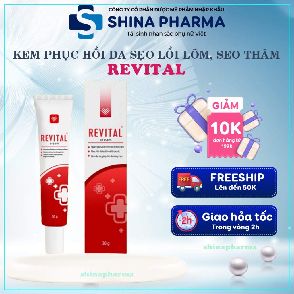 Kem Mờ Sẹo REVITAL - REVITAL Hỗ Trợ Làm Mờ SẹoThâm, Sẹo Lồi, Sẹo Rỗ, Sẹo Lõm, Sẹo Thâm Cho Làn Da Sáng Mịn