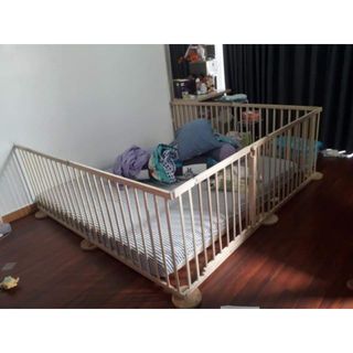 Quây cũi gỗ 5D 6 cánh cho bé