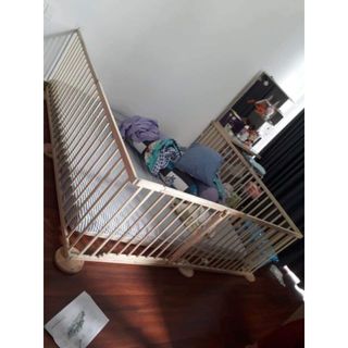 Quây cũi gỗ 5D 6 cánh cho bé