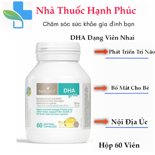  DHA Kids Bioisland 60 viên -Nội Địa Úc - Viên Uống Phát Trí Não Cho Trẻ 