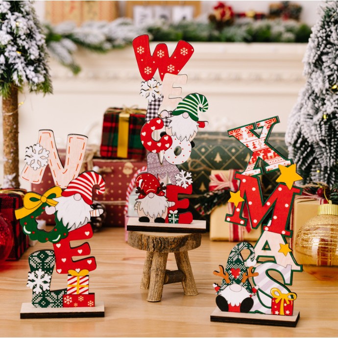 Chữ Để Bàn HDB08 Trang Trí Noel Phụ Kiện Giáng Sinh