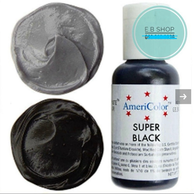 Màu AmeriColor - Màu siêu đen Super Black Lọ 21gr màu thực phẩm