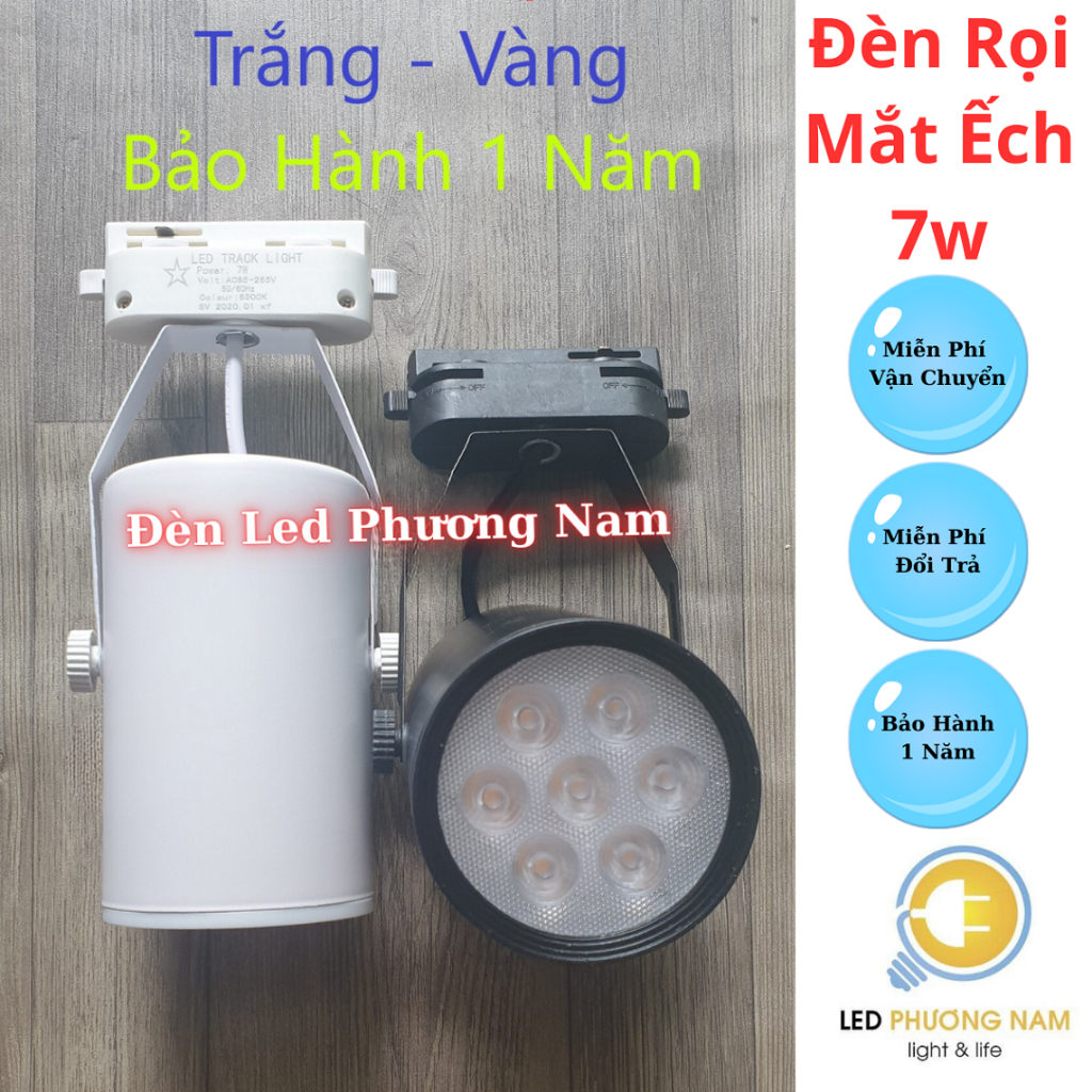 ĐÈN RỌI THANH RAY 7w Trắng- Vàng