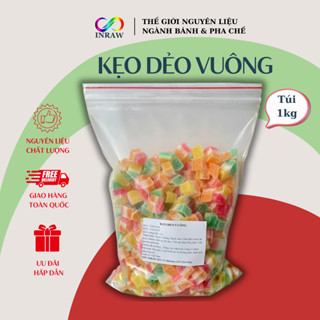 Kẹo Dẻo Vuông Hương Trái Cây Phủ Đường (Túi 1kg)