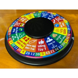 Vòng quay uống bia rượu phiên bản Tiếng Việt 16 câu, đồ chơi ăn nhậu cực hot (đường kính 24cm)