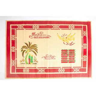 Chiếu Cói Đậu Thái Bình In Dừa Kích Thước (2mx2m2)