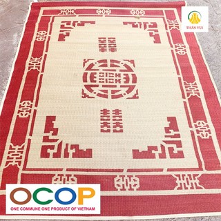 Chiếu Cói Đậu Thái Bình In Gấm Kích Thước (2m x 2m2)