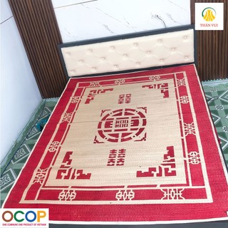 Chiếu Cói Đậu Thái Bình In Gấm Kích Thước (2m x 2m2)