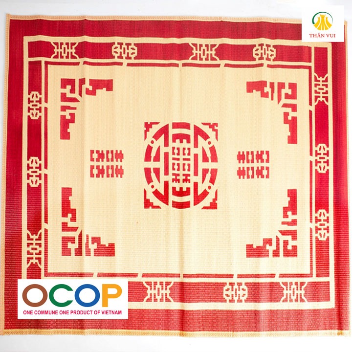 Chiếu Cói Đậu Thái Bình In Gấm Kích Thước (2m x 2m2)