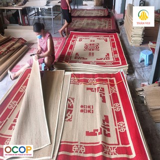 Chiếu Cói Đậu Thái Bình In Gấm Kích Thước (2m x 2m2)