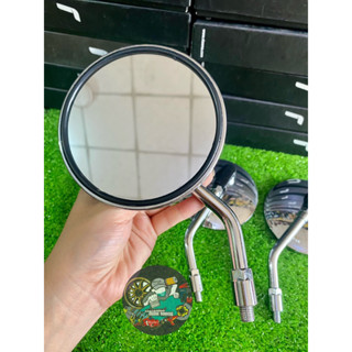 Gương chiếu hậu Mặt phẳng TRÒN TO,đường kính 108mm, chân ốc 10li thuận gắn nhiều dòng xe