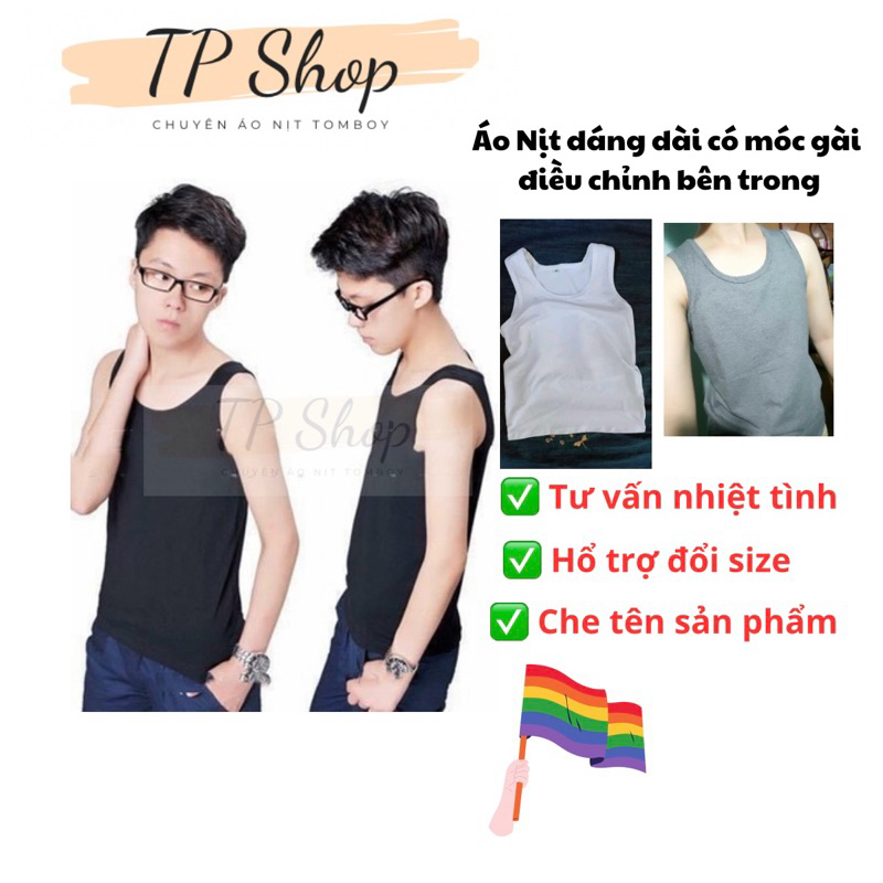 ÁO NỊT TOMBOY dáng dài có gài, thun 4 chiều thoáng mát
