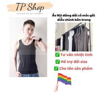ÁO NỊT TOMBOY dáng dài có gài, thun 4 chiều thoáng mát