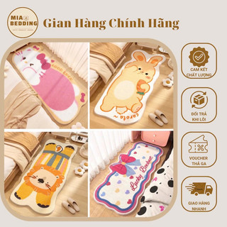  Thảm Trải Chân Giường Decor Phòng Cho Bé Chất Liệu Lông Len Cừu 3D Dặn Bám Sàn 