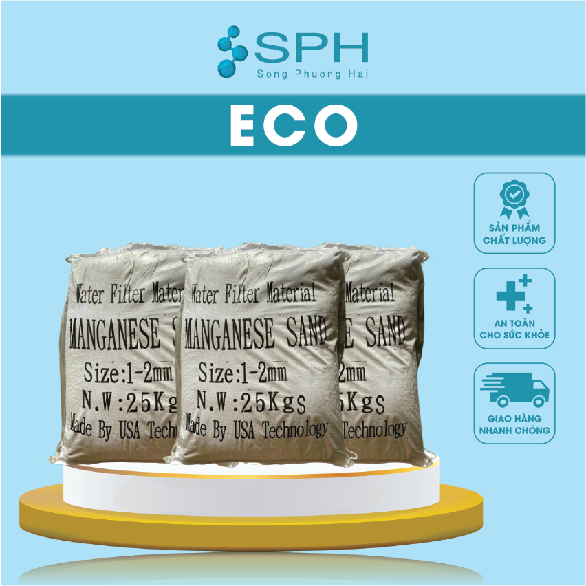 Giá sỉ bao 25kg quặng mangan 25kg khử nước phèn