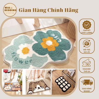 Thảm lau chân lông cừu mẫu mới chống trượt thấm nước trang trí phòng khách, phòng ngủ