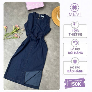 Váy Jeans sát nách nhún eo ôm dáng Mái EM_GVTVO1126J