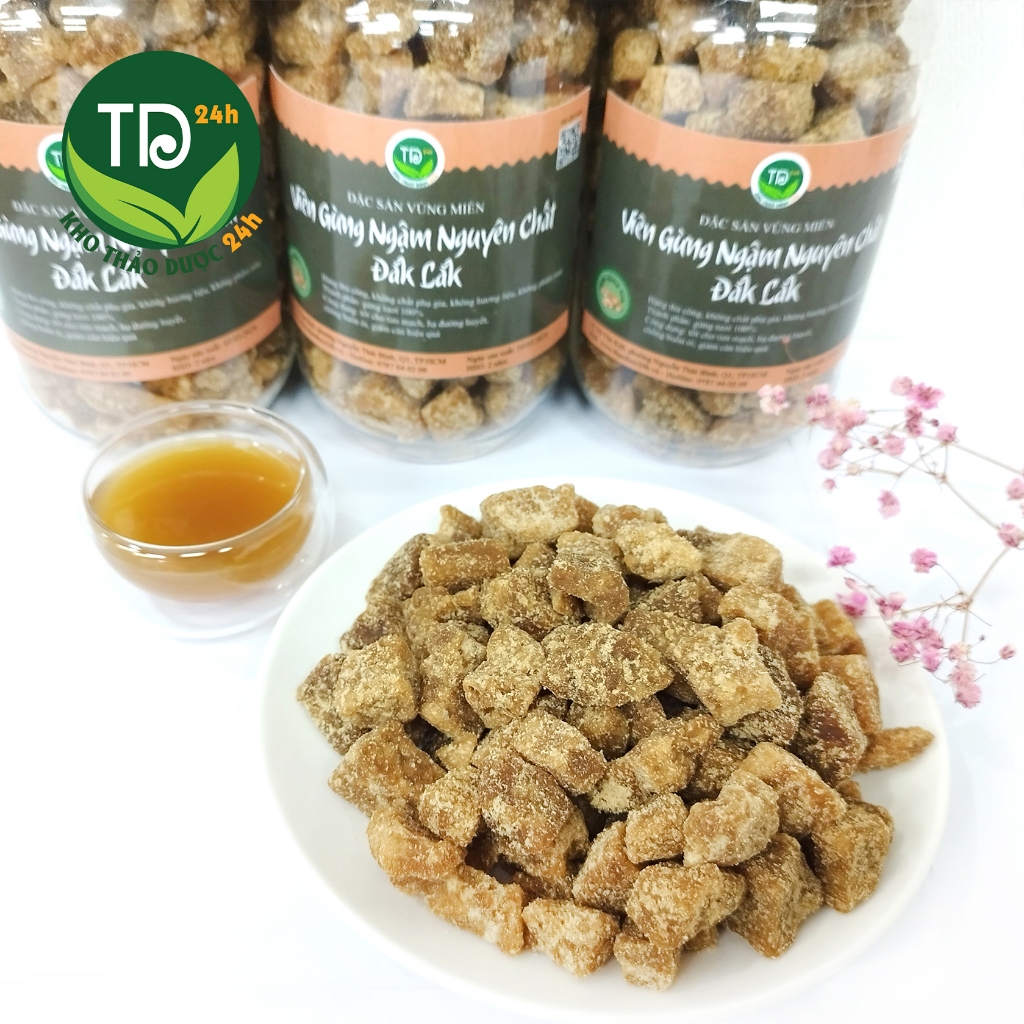 [Hũ 250 gr] Viên ngậm gừng gió đường phèn mật ong Đắk Lắk chính hiệu, vị cay dịu nhẹ, giảm ho, đau bụng kinh, giải cảm