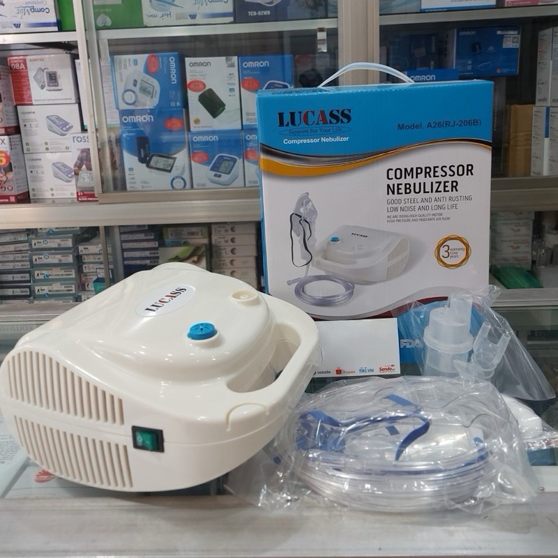 ✅ Máy Xông Khí Dung, Xông Mũi Họng LUCASS A26, MÁY THỞ KHÍ DUNG XÔNG MŨI HỌNG A26 LUCASS