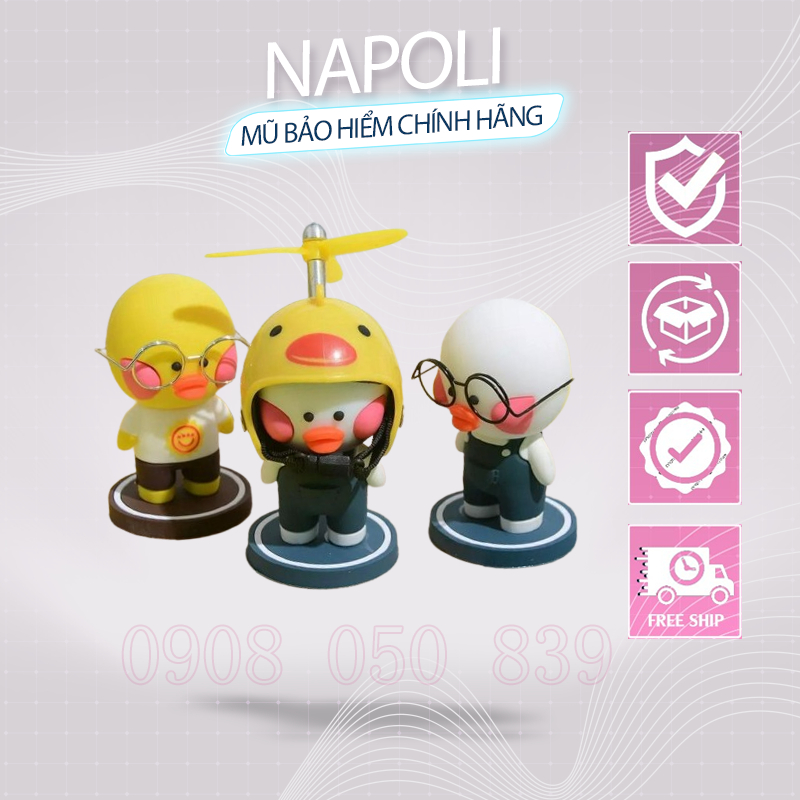 Vịt Douyin Đứng Đội Mũ Bảo Hiểm ,Vịt Gắn Xe Trang Trí Ô tô,Xe Máy