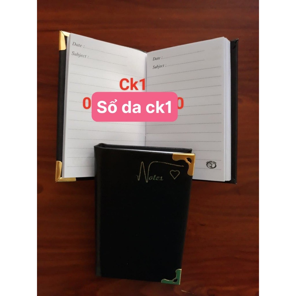 2 cuốn Sổ da CK1 (6.5x10.5cm) 76 trang, sổ ck1