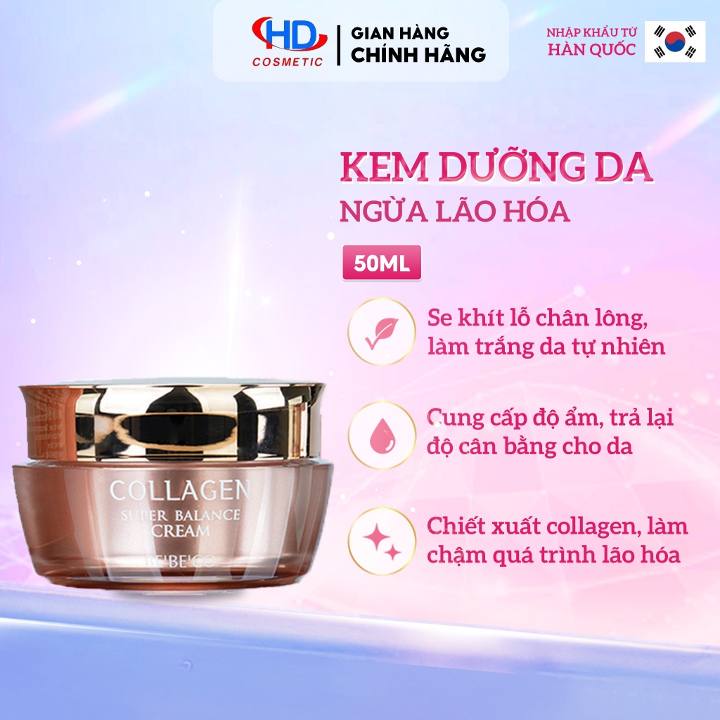 Kem dưỡng da BEBECO Collagen giúp trẻ hóa da chống lão hóa BEBECO Collagen Super cung cấp ẩm 50ml - 