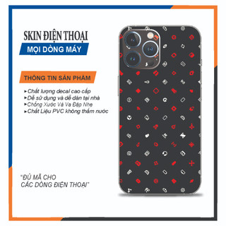 Miếng dán Skin cho Androi và Iphone 5/5s đến 15promax Dán lưng có viền ( Mã skin 052)