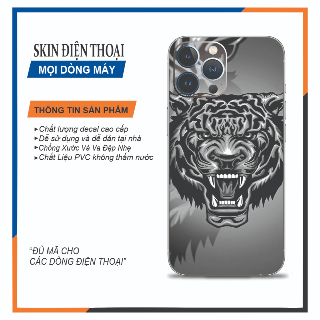 Miếng dán Skin cho Androi và Iphone 5/5s đến 15promax Dán lưng có viền ( Mã skin 060)
