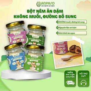   CHÍNH HÃNG-DATE MỚI Hạt Nêm Cho Bé Ăn Dặm Anpaso - Bột Nêm Vị Rau Củ Nấm Hương Măng Tây Rong Biển Tự Nhiên 