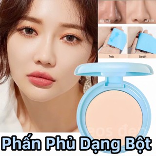 🔥Trong Kho🔥 Phấn Phủ Dạng Bột Dầu Che Phủ Toàn Diện Cố Định Lớp Trang Điểm Mềm Mịn Kiềm Dầu Lâu Trôi Chống Thấm Nước