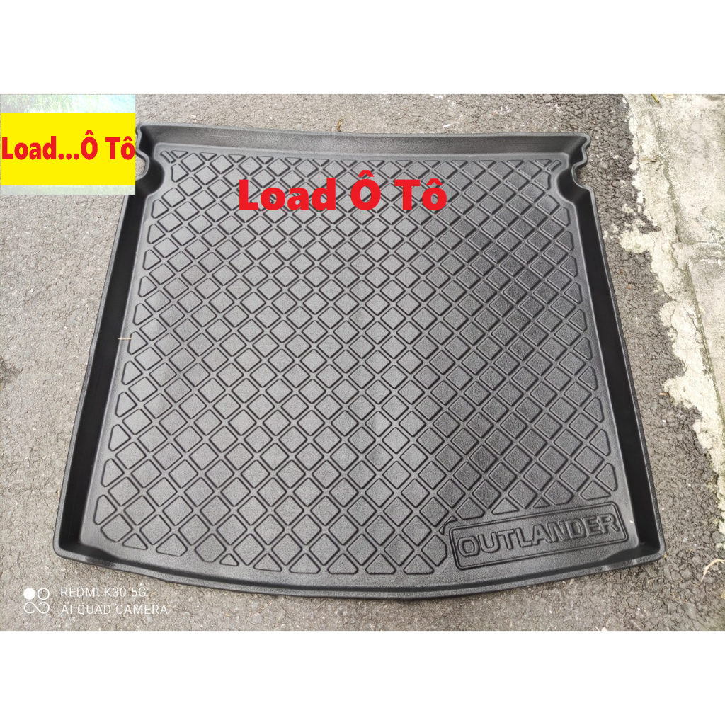 Khay Hành Lý Xe Mitsubishi Outlander 2025-2016 Mẫu Nhựa Dẻo Cao Cấp, Lót Cốp Nhựa Outlander