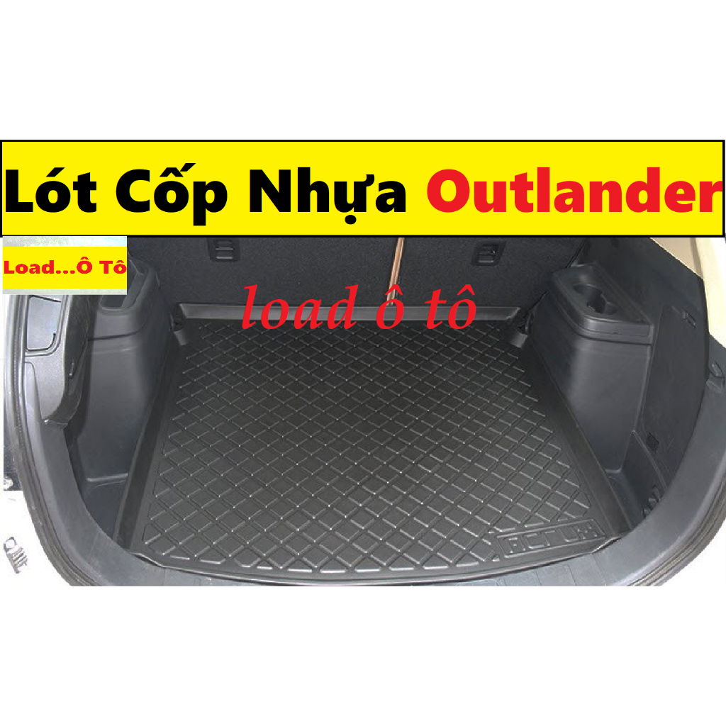 Lót Cốp Nhựa Xe Mitsubishi Outlander 2025-2016 Mẫu Nhựa Dẻo Cao Cấp, Khay Hành Lý Xe Outlander
