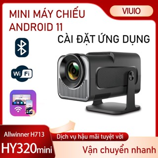 Máy chiếu mini HY320mini Full HD 4K WiFi Bluetooth Android11.0 Kết nối điện thoại Laptop ipd xiaomi xem phim Phòng ngủ