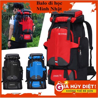 Ba Lô Leo Núi Dung Tích Lớn 70L Siêu Nhẹ Chống Thấm Nước Đa Năng Phong Cách Mới- Balo đi phượt leo núi