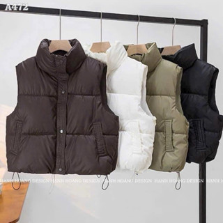 Áo khoác gile nữ chất da mềm mịn siêu ấm