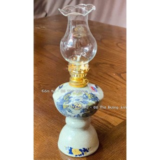Bộ Đồ Thờ Men Rạn ( rồng vàng viền xanh)