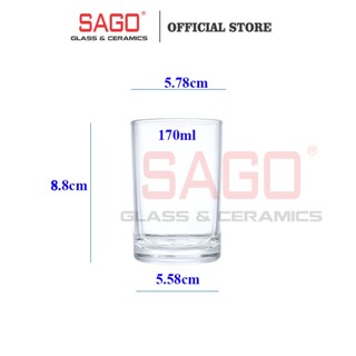 [ Hộp 06 ] Ly Thủy Tinh Ocean Fin Line Glass 175ml, 280ml | Nhập Khẩu Thái Lan