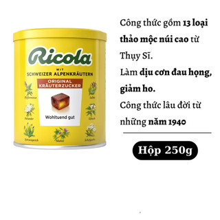 Kẹo ngậm ho thảo mộc Ricola Original Herb 250gr Đức -Date mới đủ bill