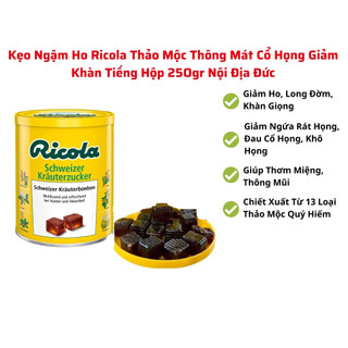Kẹo ngậm ho thảo mộc Ricola Original Herb 250gr Đức -Date mới đủ bill