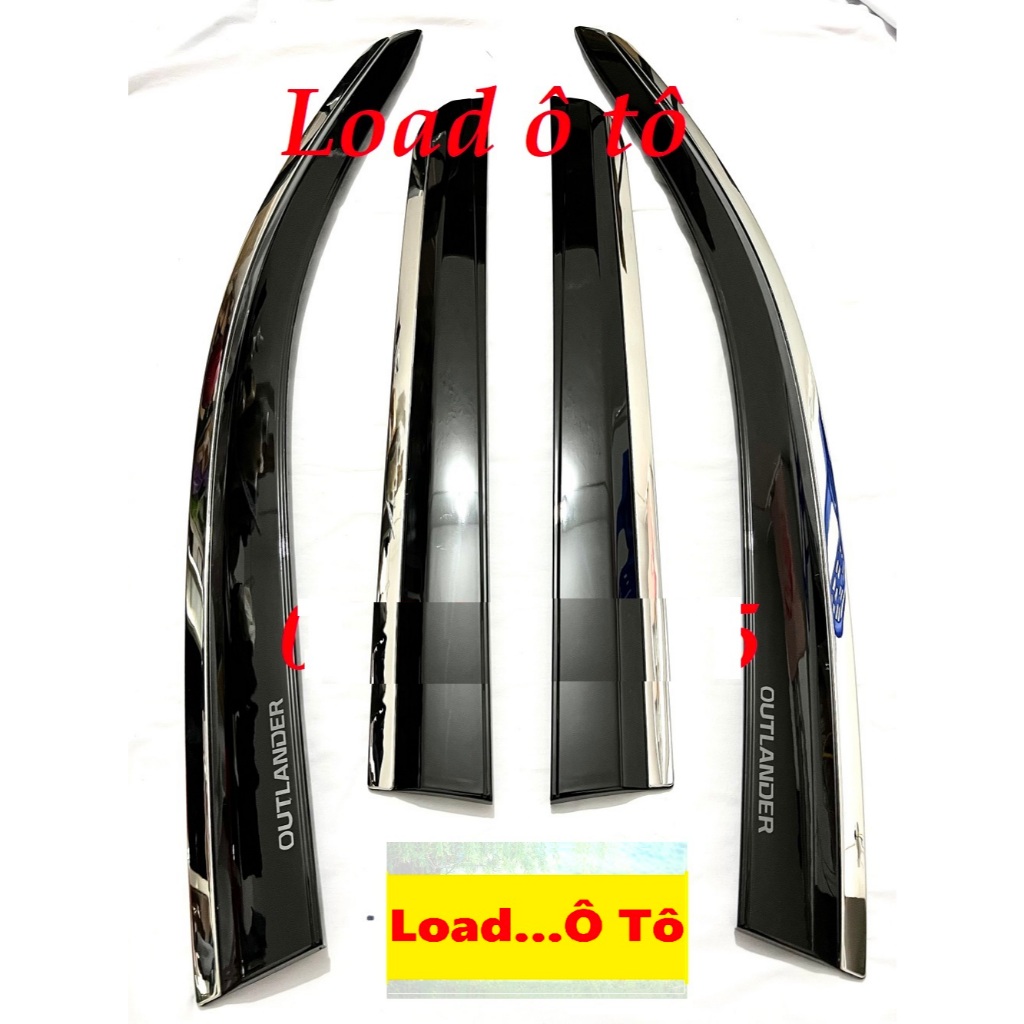 Vè Che Mưa Xe Outlander 2025-2018 Mẫu Vè Đen, Chỉ Inox Hàng Dày Đẹp Loại 1 Có Chữ Outlander Chất Liệ