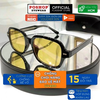 Kính Gọng Vuông Cận Thời Trang Nam POSHOP EYEWEAR Chất Liệu Nhưạ Cao Cấp Kiểu Dáng Sang Trọng ST