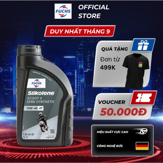 Dầu động cơ Silkolene Scoot 4 10W-40 4 thì cho xe tay ga và xe máy đạp dung tích 0.8L/1L