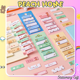 Set Giấy Note 6 Kiểu 120 Tờ Đánh Dấu Trang Ghi Chú Dòng Cute Tập Nhớ Sticker peach home 1k