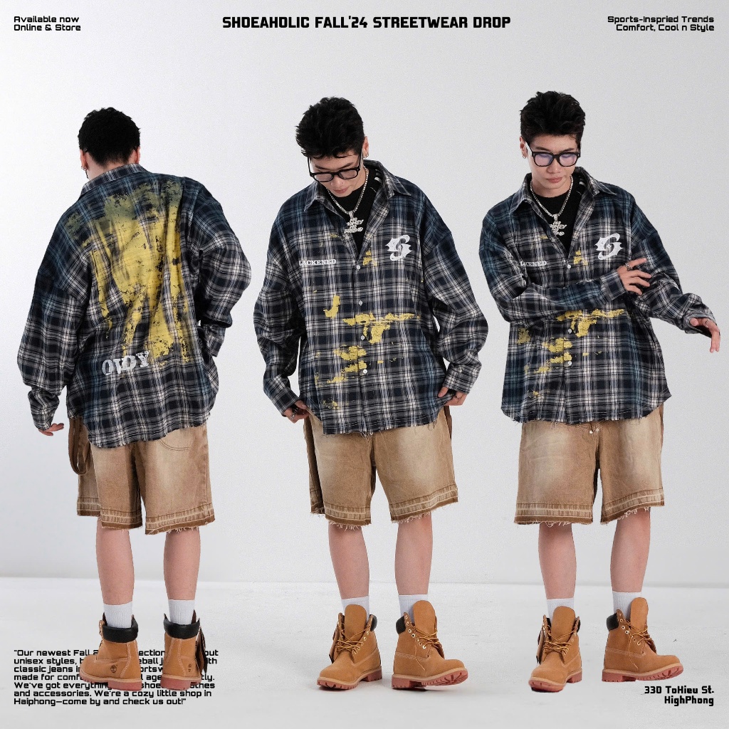ÁO SƠ MI FLANNEL OVDY OVERSIZE UNISEX
